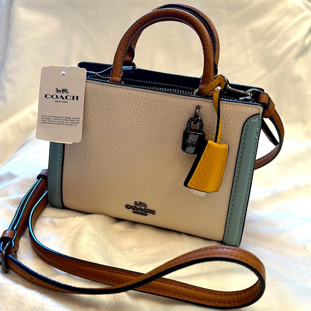 Coach Mini Multi Color Macro Zoe bag NWT